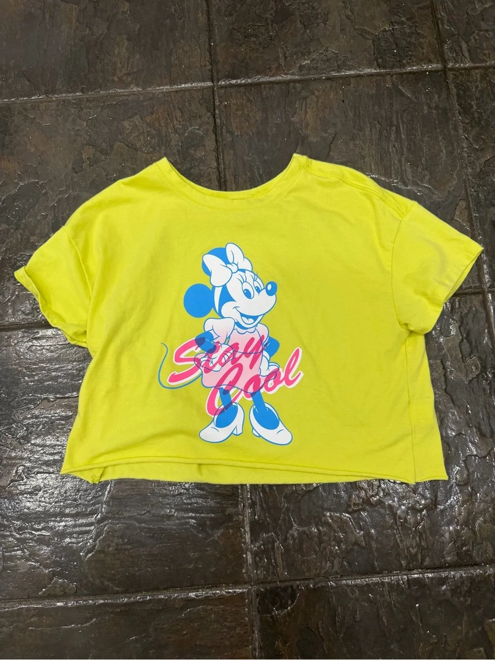 Old Navy Disney Minnie Mouse Stay Cool Graphic Crop Tee Girls XL 14-16